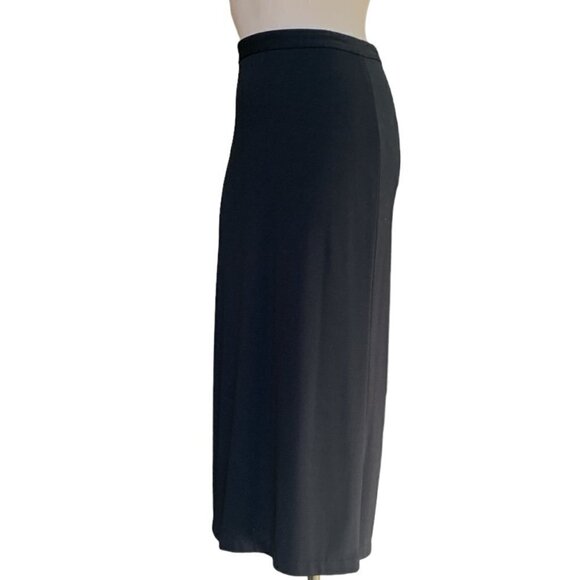 Ann Taylor Midi Skirt Sz 4P Black #81J - Picture 4 of 7